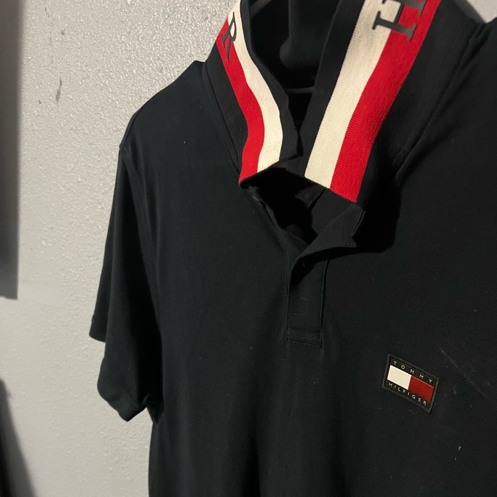 Black Tommy Hilfiger polo